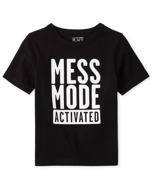 Baby And Toddler Boys Mess Mode Graphic Tee