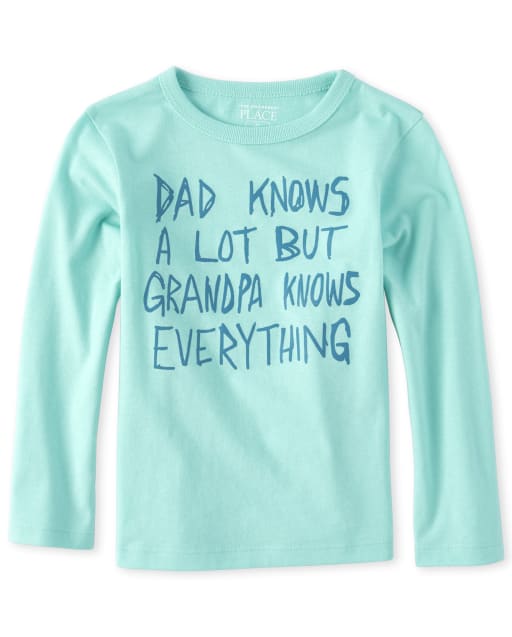 Baby And Toddler Boys Grandpa Knows Graphic Tee