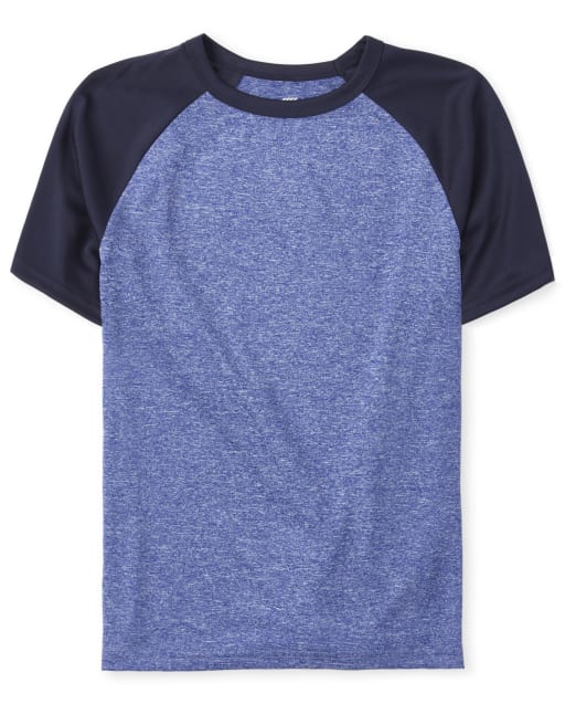 Top de rendimiento raglán jaspeado Mix And Match para niños