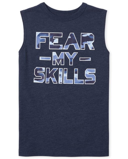 Boys Mix And Match Sleeveless Graphic Tank Top