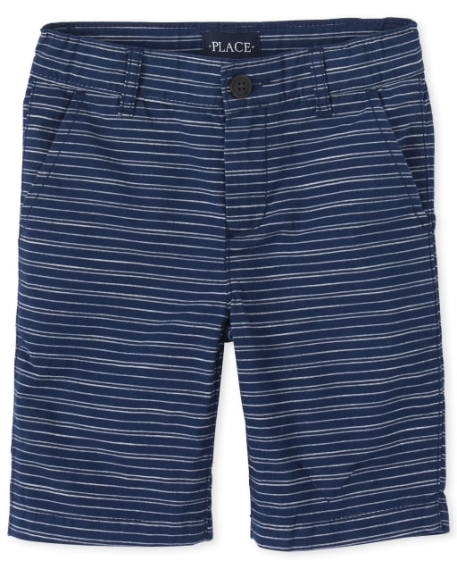 Short chino rayé pour garçon