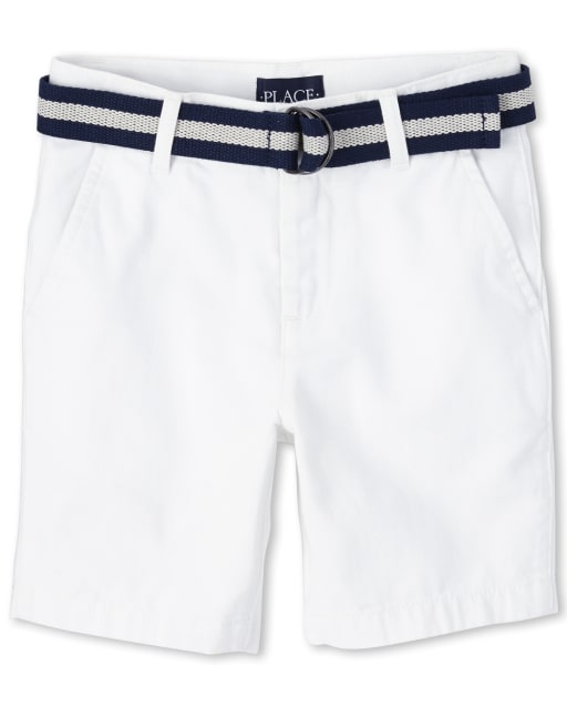 Boys Belted Chino Shorts