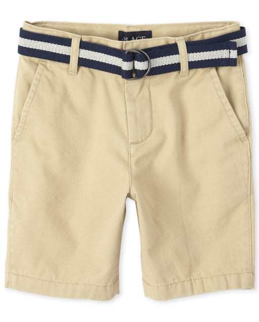 Short chino ceinturé pour garçon