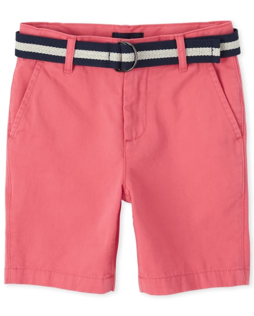 Shorts chinos con cinturón para niños