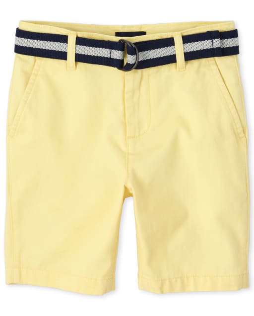 Shorts chinos con cinturón para niños