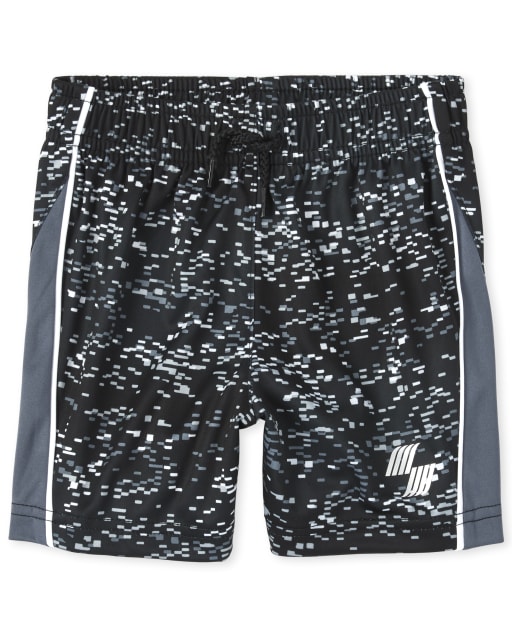 Shorts de baloncesto de alto rendimiento con rayas laterales y estampado Mix And Match para bebés y niños pequeños