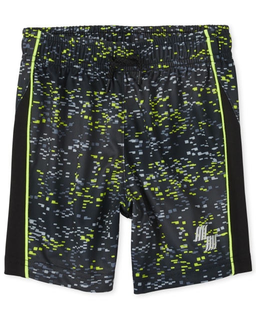 Shorts de baloncesto de alto rendimiento con rayas laterales y estampado Mix And Match para bebés y niños pequeños