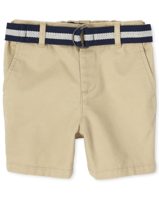Short chino ceinturé pour bébés et tout-petits garçons