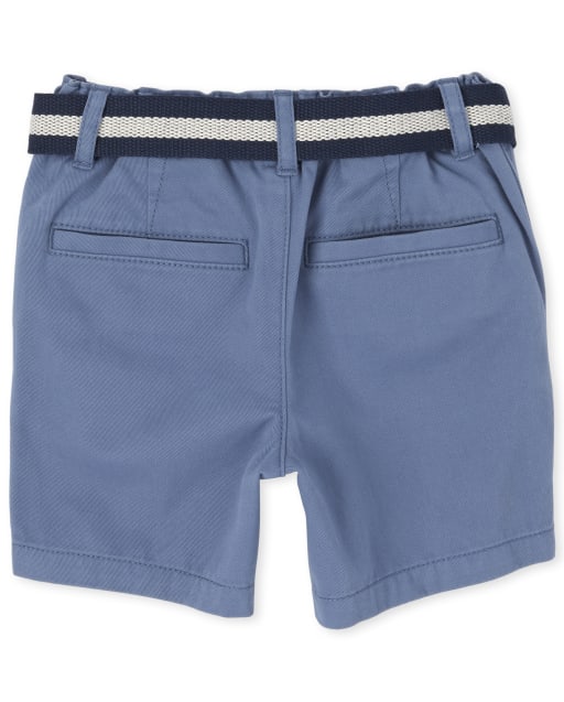 The Childrens Place Boys Belted Chino Shorts