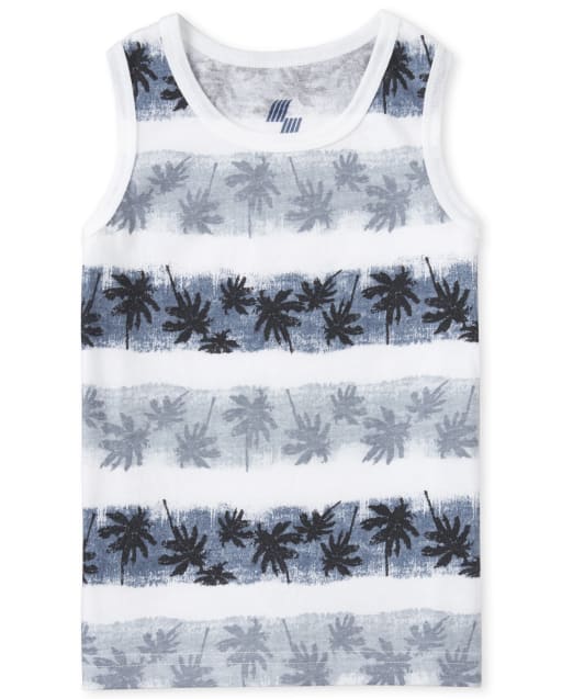 Baby And Toddler Boys Mix And Match Striped Palm Tree Tank Top