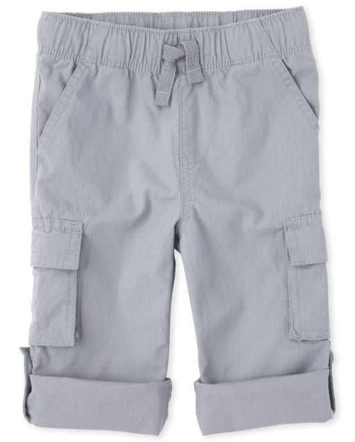 Pantalones cargo enrollables sin cierres para bebés y niños pequeños