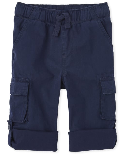 Baby And Toddler Boys Roll Up Pull On Cargo Pants