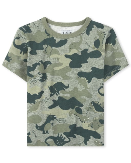 Baby And Toddler Boys Camo Dino Top
