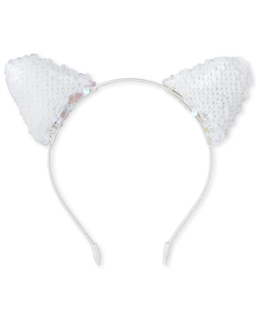 Girls Flip Sequin Light Up Cat Ears Headband