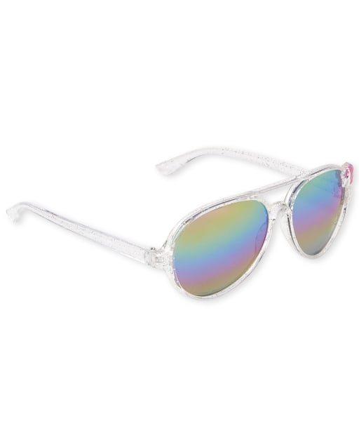 Toddler Girls Glitter Aviator Sunglasses
