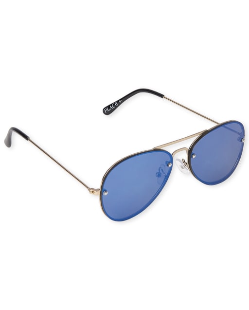 Boys Frameless Aviator Sunglasses