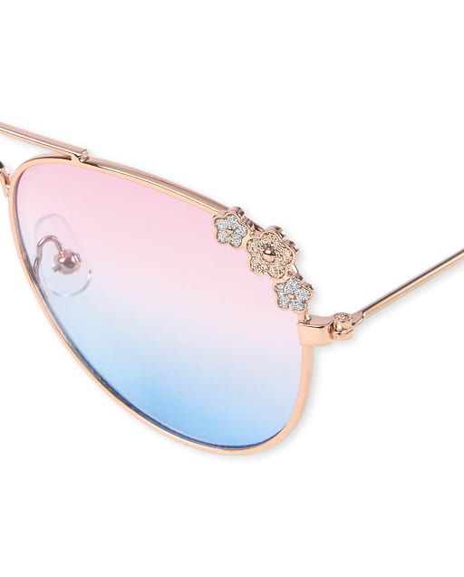 flower aviator sunglasses