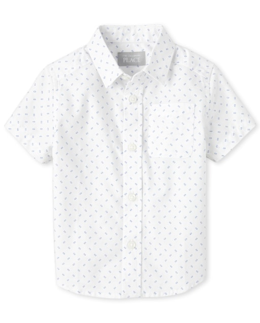 newborn white button down shirt