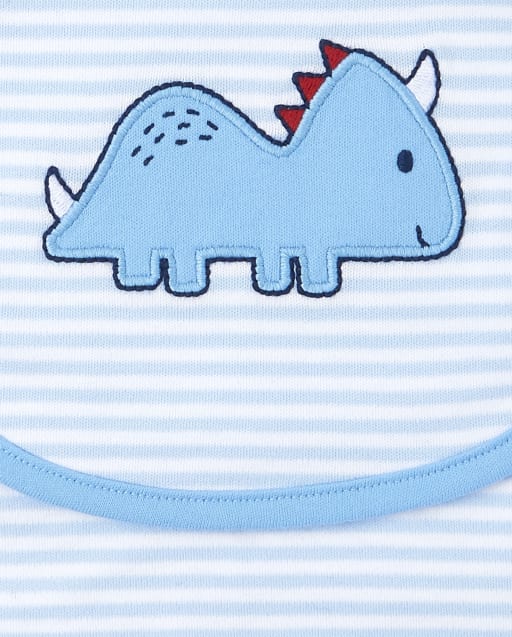 Baby Boys Dino Bib And Burp Cloth 6 Piece Set