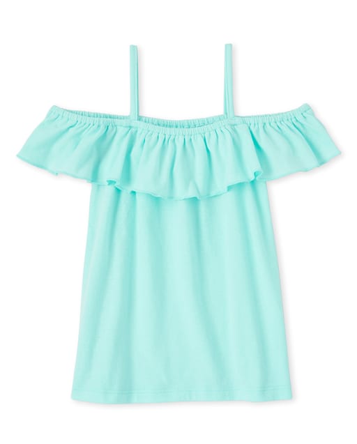 Girls Mix And Match Off Shoulder Top