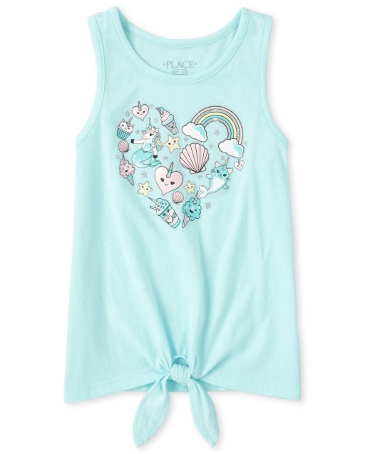 Girls Mix And Match Glitter Tie Front Top
