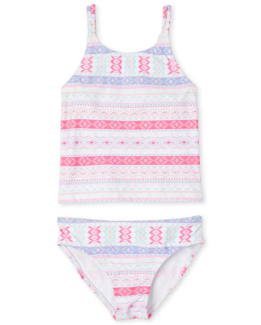 Maillot de bain tankini imprimé pour filles