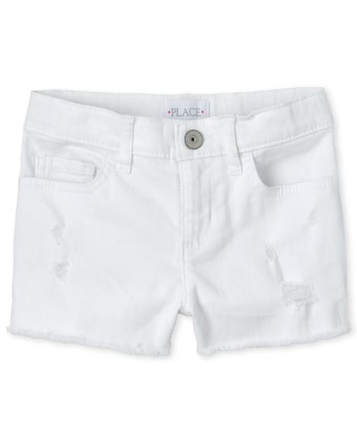 Girls Denim Shortie Shorts