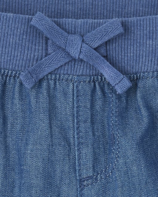The Childrens Place Girls Denim Pull on Shorts