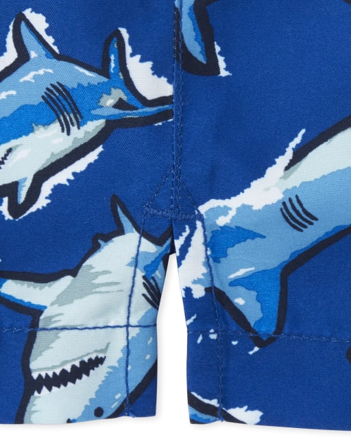 boys shark swim shorts