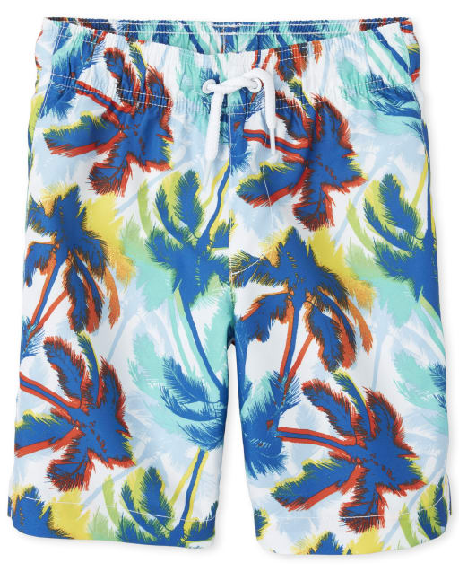 palm tree swim trunks