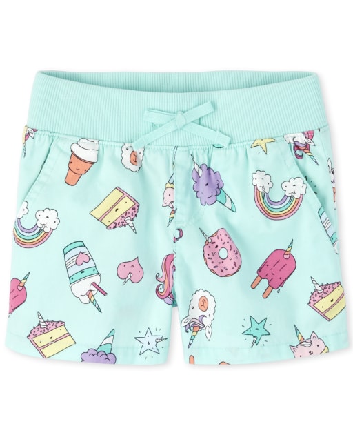 girls unicorn shorts