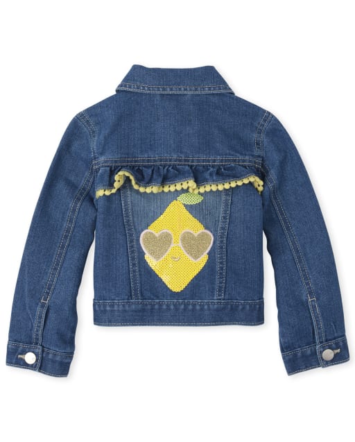 lemon denim jacket