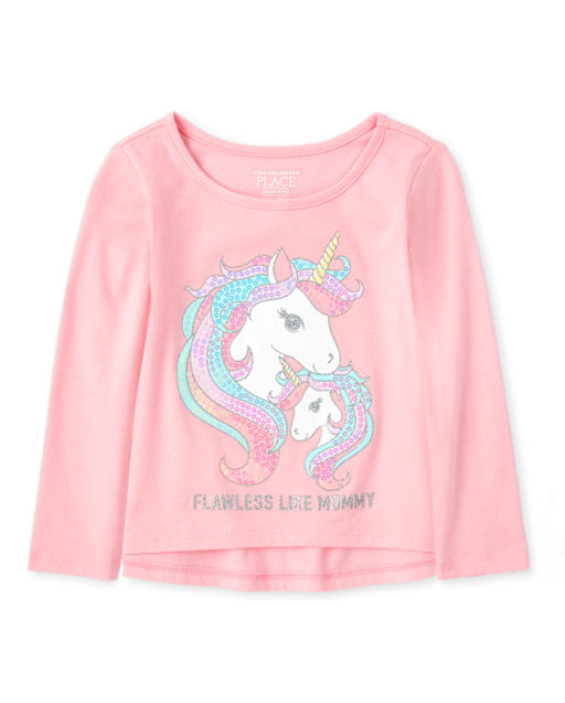 Top asimétrico con adornos para bebés y niñas pequeñas