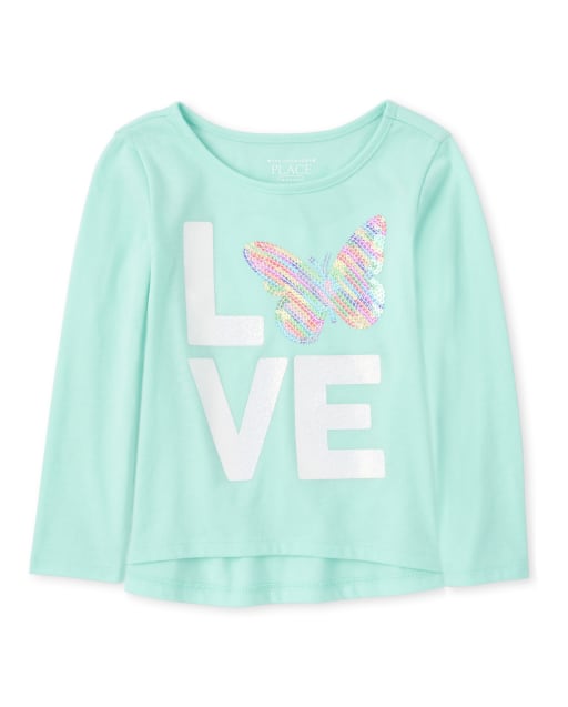 Baby And Toddler Girls Embellished High Low Top