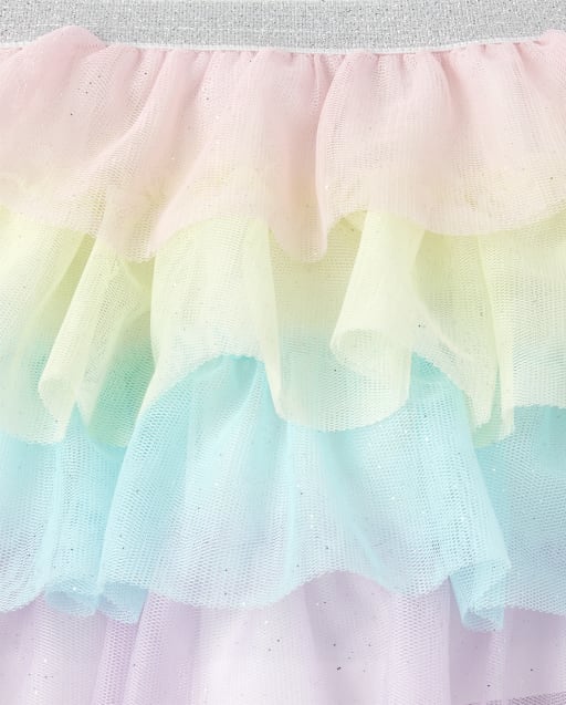 The Childrens Place Baby Girls Rainbow Mesh Skirt