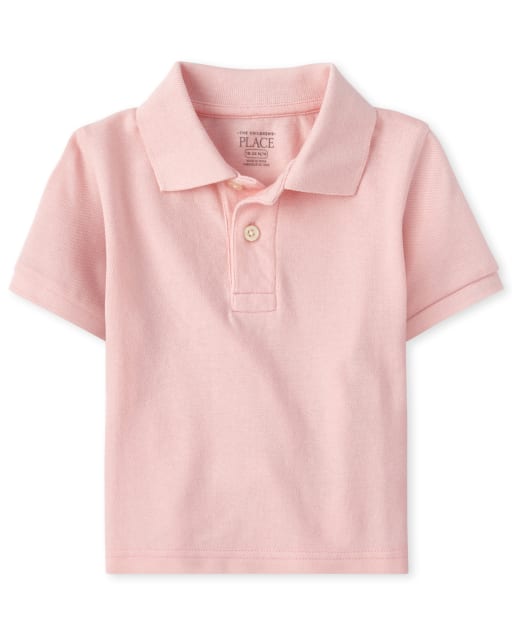 baby boy pink polo shirt