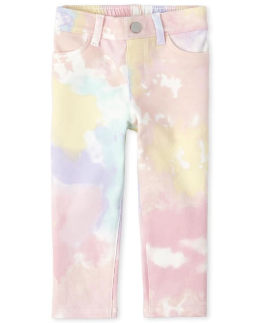 The Childrens Place Girls Baby and Toddler Tie Dye Pull on Beach Pants