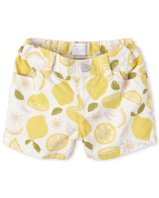 Toddler Girls Lemon Floral Print 