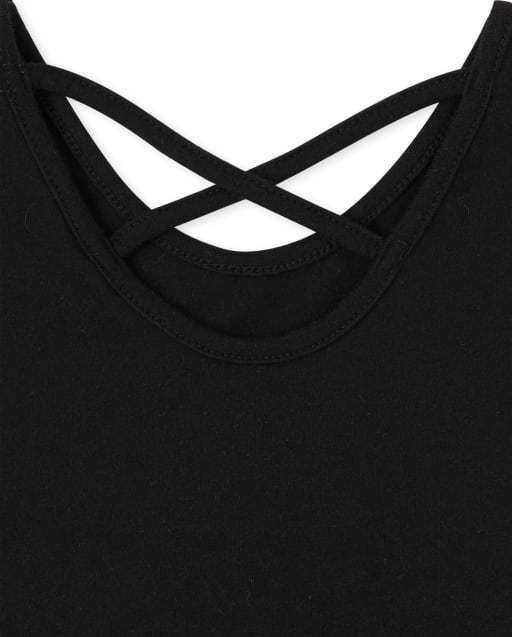 Baby And Toddler Girls Mix And Match Sleeveless Cross Back Tank Top