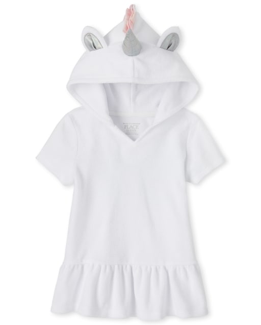 Baby And Toddler Girls Unicorn Terry Cover Up