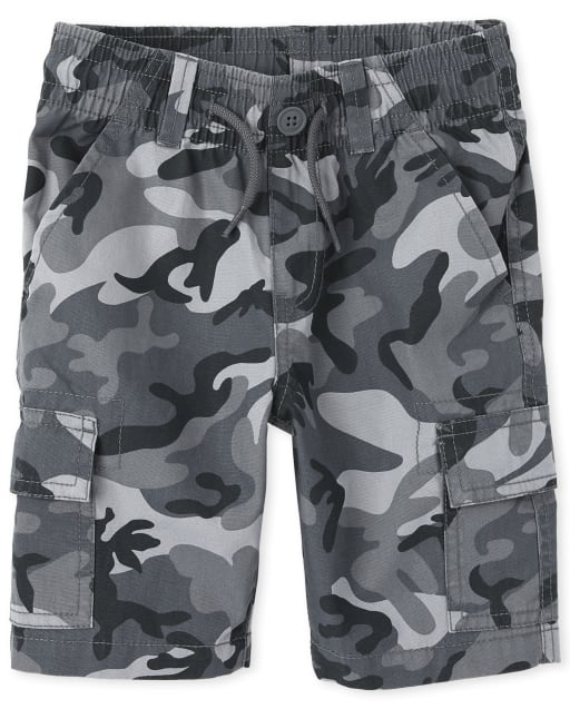 Boys Camo Pull On Cargo Shorts