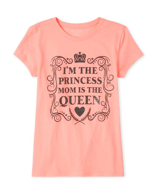 Girls Glitter Princess Graphic Tee