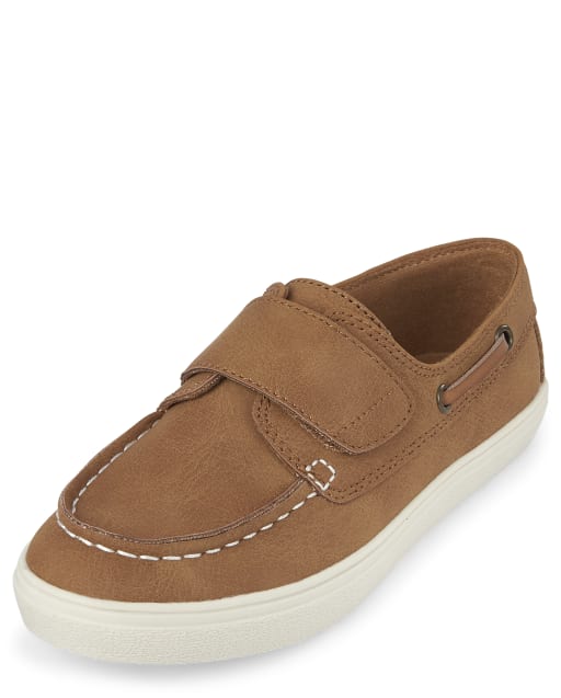 Boys Easter Faux Leather Boat Shoes