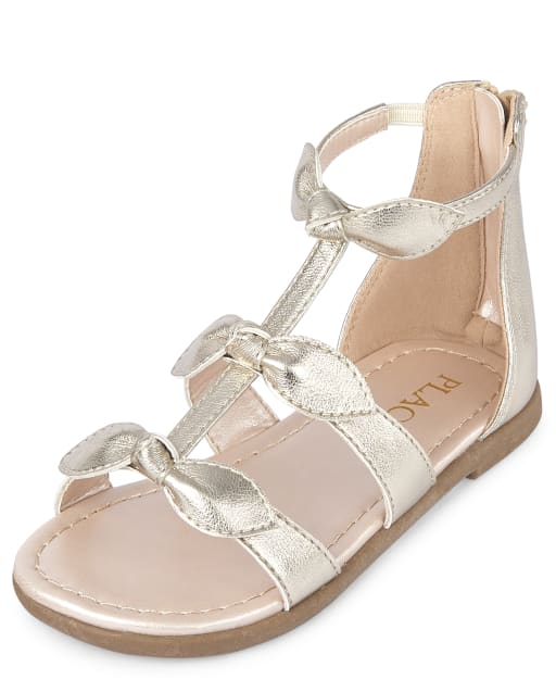 montaas Toddler Little Girls Strappy Gladiator Sandals with Bows