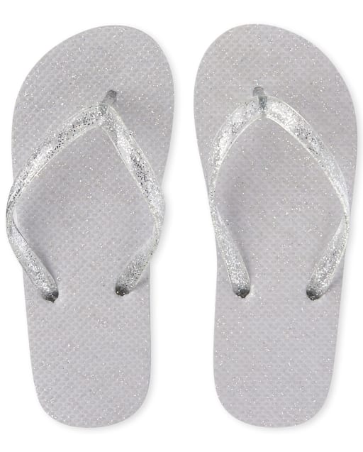 Girls Glitter Flip Flops