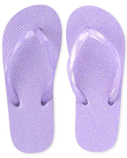 girls glitter flip flops