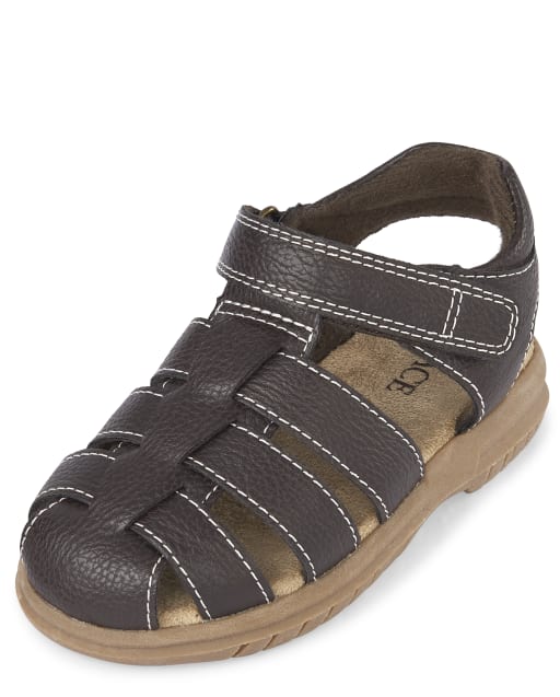 Toddler Boys Faux Leather Sandals