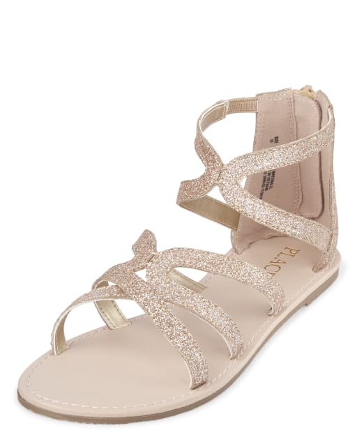 glitter gladiator sandals