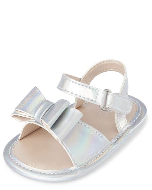 girls holographic sandals