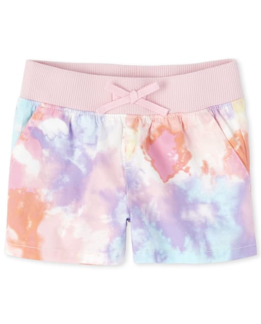Girls Tie Dye Pull On Shorts